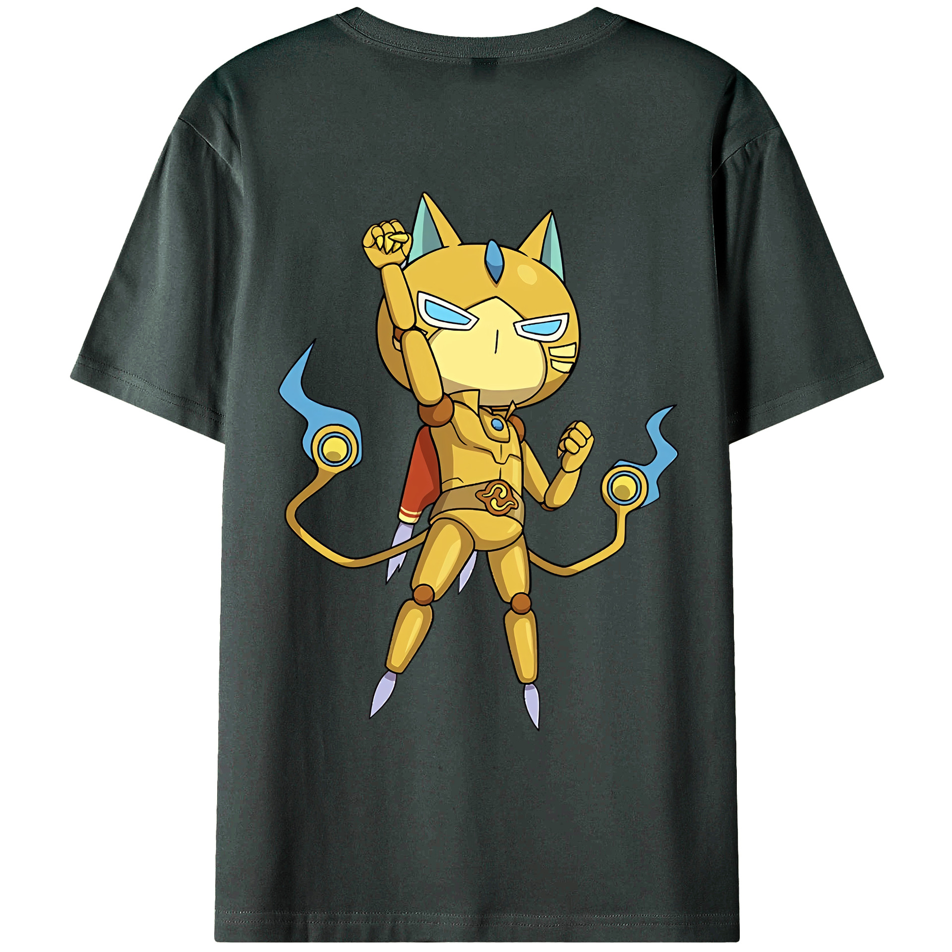 （画像用） 妖怪ウォッチ Yo-kai Watch 綿100％ メンズ半袖Tシャツ（バックプリント） 通気性